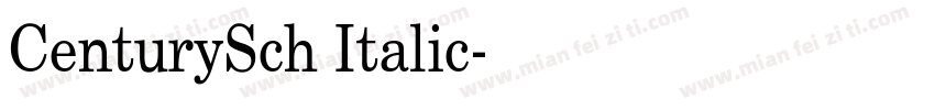 CenturySch Italic字体转换